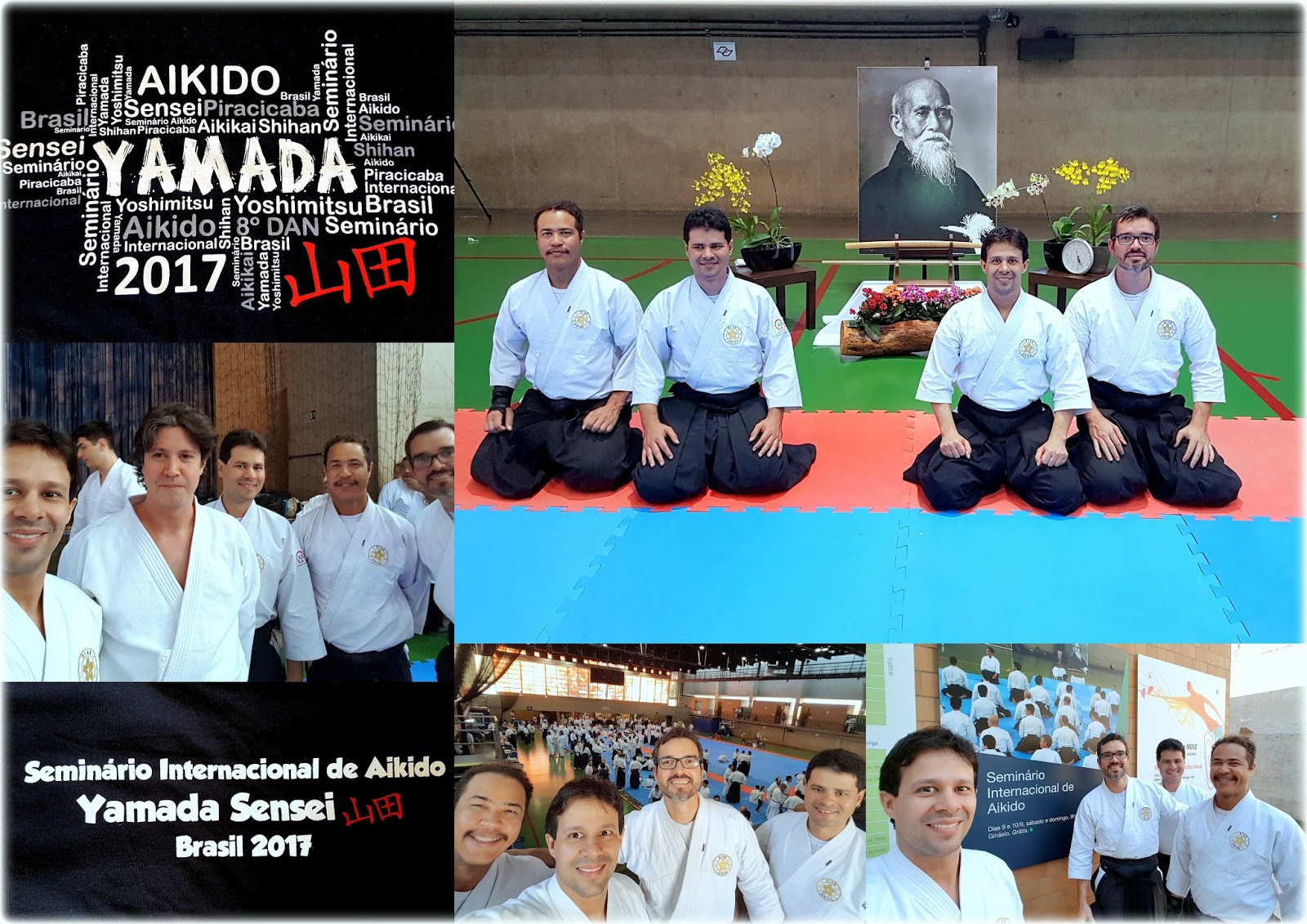 Senseis e praticantes Makoto em Seminário Internacional em Piracicaba - Yamada Shihan