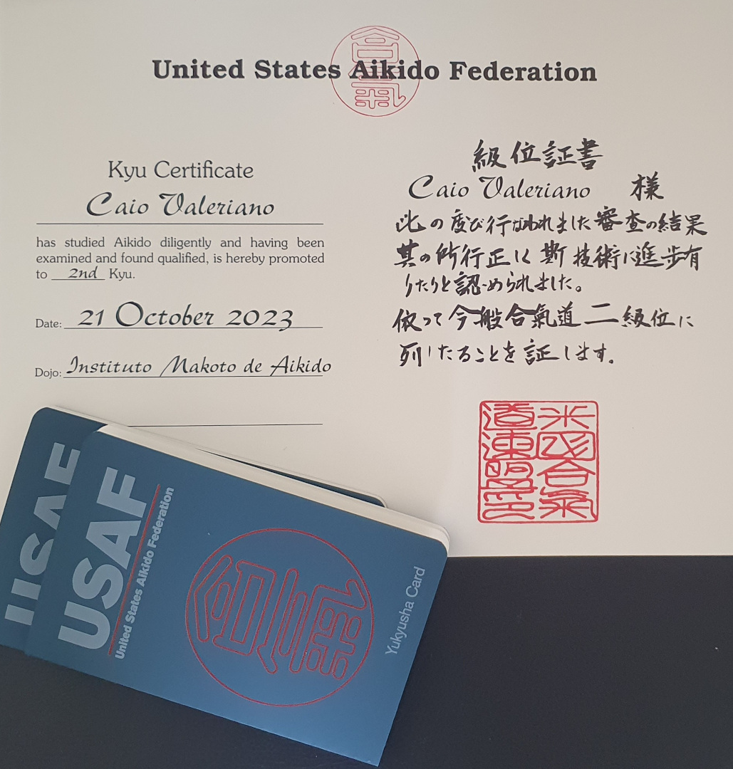 Certificado de Kyu da USAF